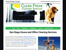 Tablet Screenshot of cleanfreakcleaningservices.com